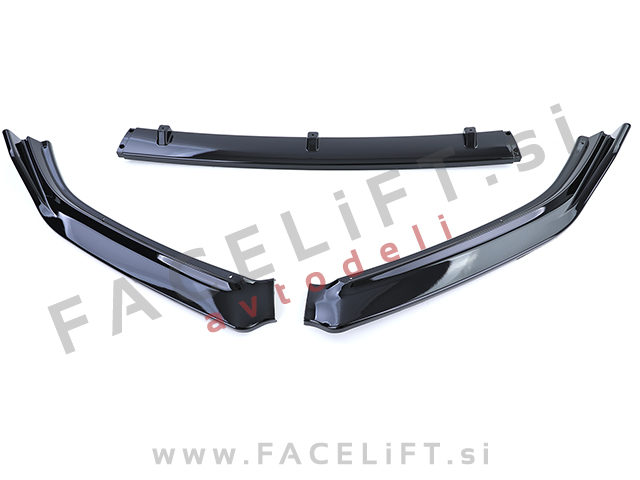 VW Polo 6R 14-17 podaljšek sprednjega odbijača črni (sijaj)