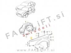 VW Golf 3 95-99 sprednji blatnik levi