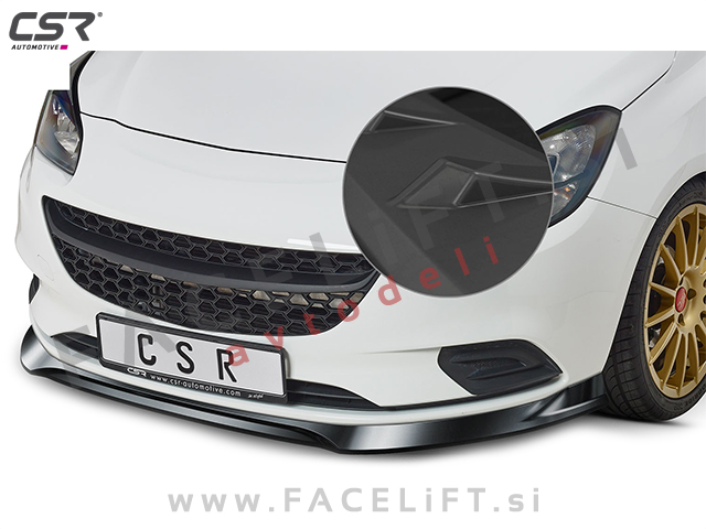 Opel Corsa E 14-19 podaljšek sprednjega odbijača črni (mat)