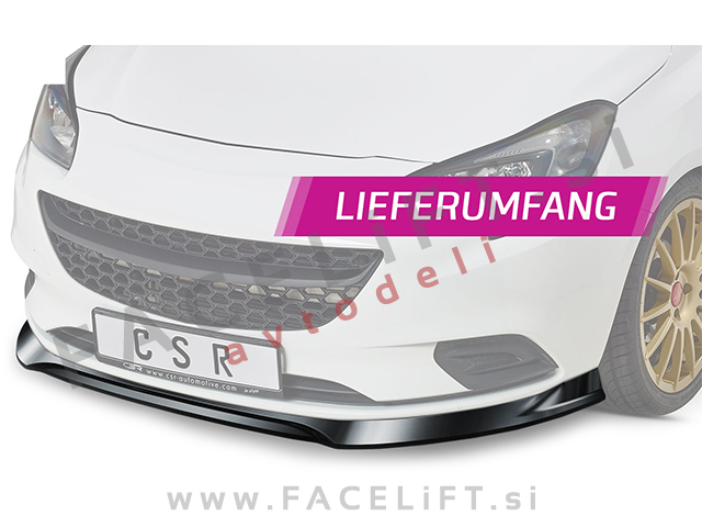 Opel Corsa E 14-19 podaljšek sprednjega odbijača črni (mat)