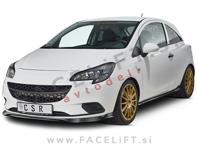 Opel Corsa E 14-19 podaljšek sprednjega odbijača karbon (sijaj)