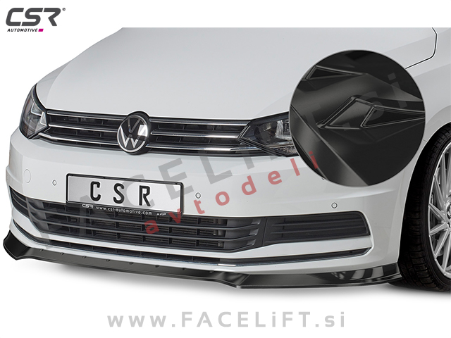 VW Touran 5T 15- podaljšek sprednjega odbijača črni (sijaj)
