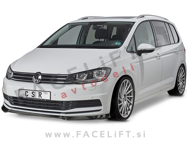 VW Touran 5T 15- podaljšek sprednjega odbijača karbon (mat)