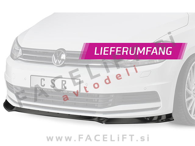 VW Touran 5T 15- podaljšek sprednjega odbijača karbon (mat)