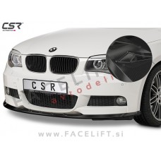 BMW 1 Cabriolet Coupe E82 E88 LCI M 11-13 podaljšek sprednjega odbijača karbon (sijaj)