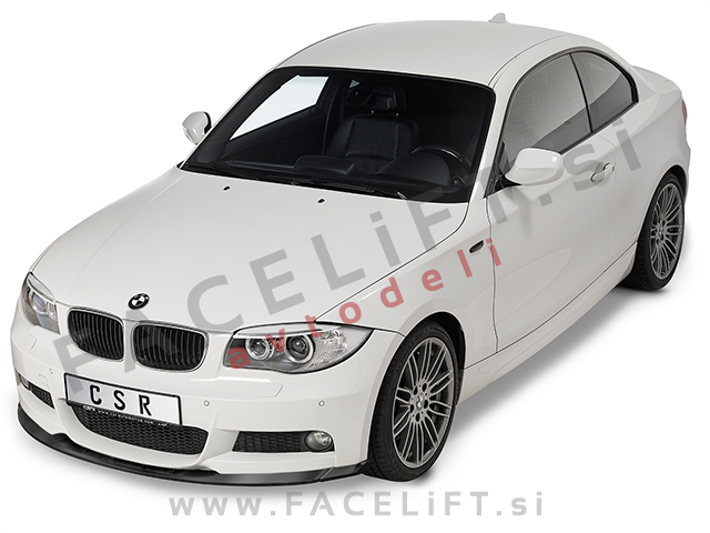 BMW 1 Cabriolet Coupe E82 E88 LCI M 11-13 podaljšek sprednjega odbijača karbon (sijaj)