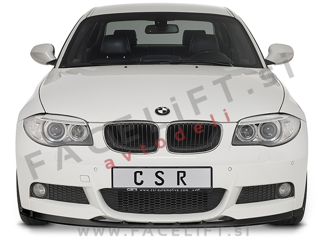 BMW 1 Cabriolet Coupe E82 E88 LCI M 11-13 podaljšek sprednjega odbijača karbon (sijaj)
