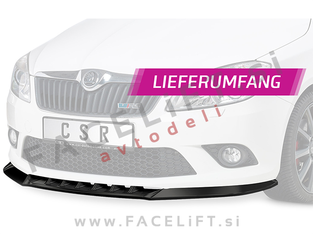Škoda Fabia RS 5J 10-15 podaljšek sprednjega odbijača črni (mat)