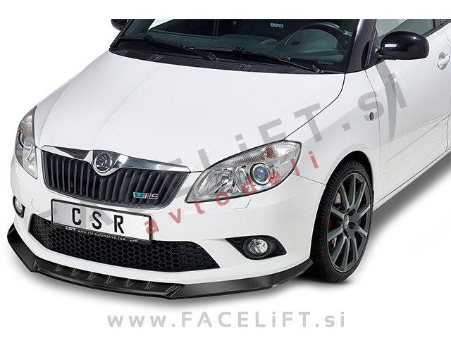 Škoda Fabia RS 5J 10-15 podaljšek sprednjega odbijača črni (sijaj)