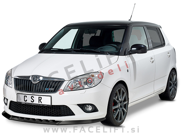 Škoda Fabia RS 5J 10-15 podaljšek sprednjega odbijača črni (sijaj)