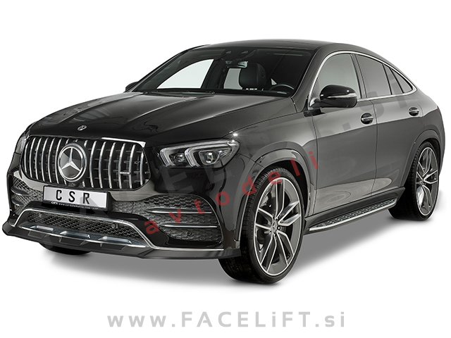 Mercedes GLE Coupe AMG-Line C167 19- podaljšek sprednjega odbijača črni (mat)
