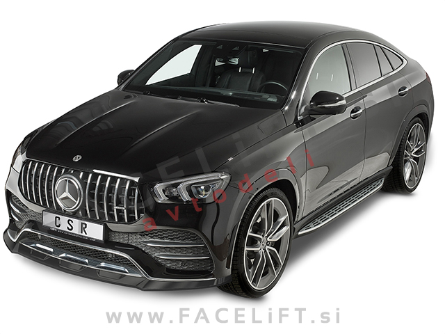 Mercedes GLE Coupe AMG-Line C167 19- podaljšek sprednjega odbijača črni (mat)