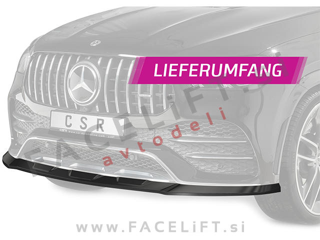 Mercedes GLE Coupe AMG-Line C167 19- podaljšek sprednjega odbijača črni (sijaj)