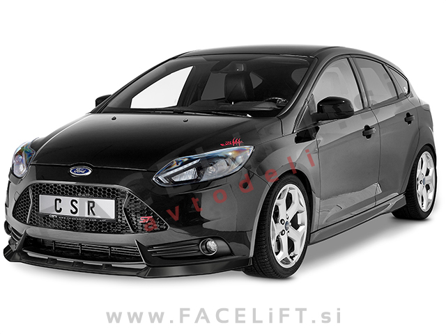 Ford Focus ST 10-14 podaljšek sprednjega odbijača črni (mat)