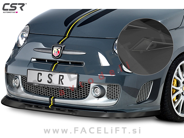 Fiat 500 Abarth 12-15 podaljšek sprednjega odbijača črni (mat)