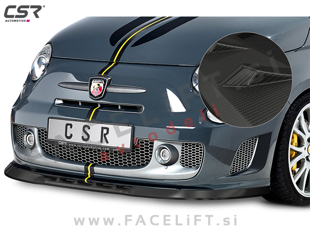 Fiat 500 Abarth 12-15 podaljšek sprednjega odbijača karbon (mat)