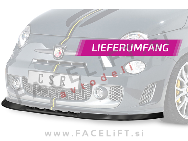 Fiat 500 Abarth 12-15 podaljšek sprednjega odbijača karbon (mat)