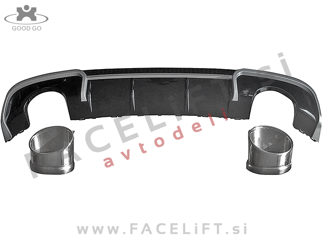 Audi A3 Sportback 8V 12-16 difuzor z nastavki za izpuh RS3 izgled