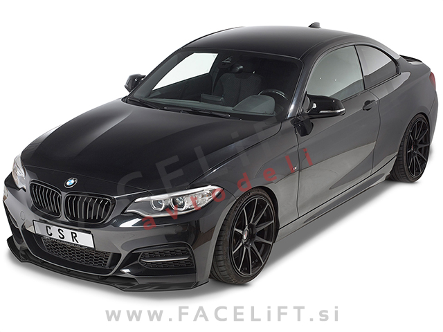 BMW 2 F22 F23 M 14- podaljšek sprednjega odbijača črni (sijaj)