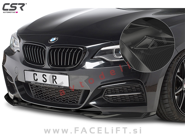 BMW 2 F22 F23 M 14- podaljšek sprednjega odbijača karbon (sijaj)