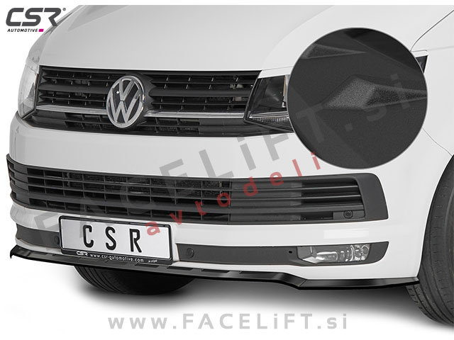 VW T6 15-19 podaljšek sprednjega odbijača črni mat
