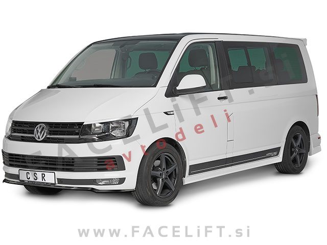 VW T6 15-19 podaljšek sprednjega odbijača črni mat
