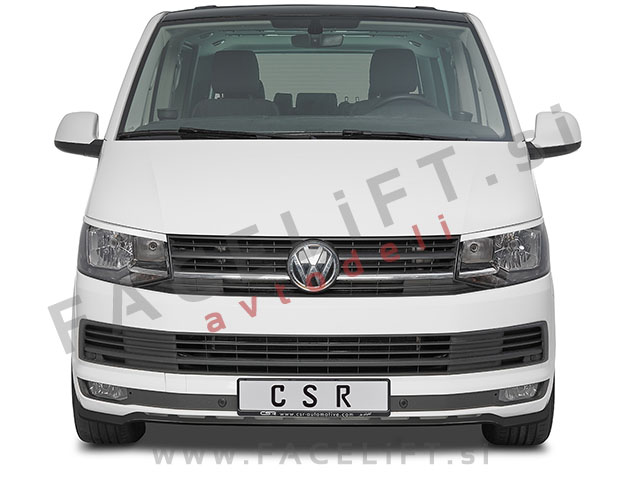 VW T6 15-19 podaljšek sprednjega odbijača črni mat