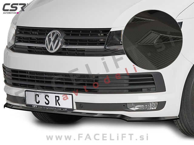 VW T6 15-19 podaljšek sprednjega odbijača karbon mat