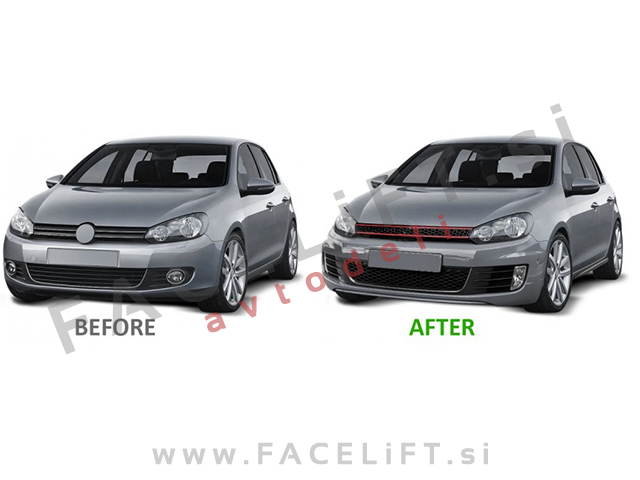 VW Golf 6 08-12 sprednji odbijač GTI izgled PDC SRA