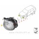 BMW X5 F15 13-19 LED meglenka desna
