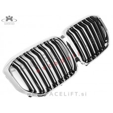 BMW X5 G05 18-23 ledvičke črne kromirane (sijaj) BMW X5 G05 18-23 ledvičke črne kromirane (sijaj)