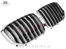 BMW X5 G05 18-23 ledvičke črne kromirane (sijaj) BMW X5 G05 18-23 ledvičke črne kromirane (sijaj)