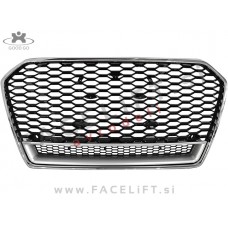 Audi A6 4G C7 14-18 maska RS6 izgled kromirana črna