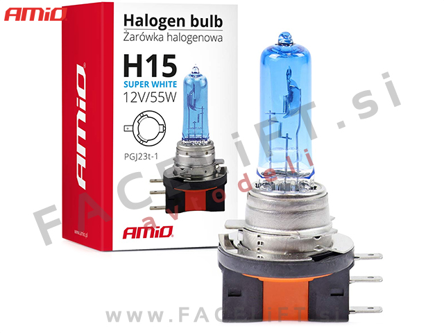 Halogenska žarnica Super White H15 (PGJ23t-1) 15/55W 12V