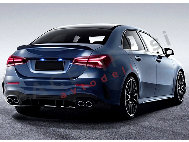 Mercedes A Limuzina V177 18- spojler za prtljažnik črni (sijaj)