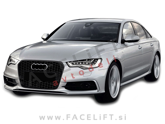 Audi A6 4G C7 10-14 maska RS6 izgled črna (sijaj)