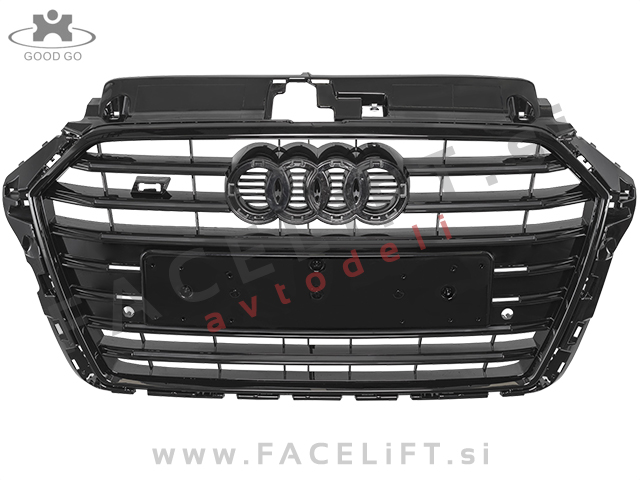 Audi A3 8V 16-20 maska S3 izgled črna (sijaj)