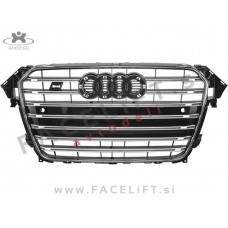 Audi A4 B8 8K 11-15 maska S4 izgled črna kromirana (sijaj)