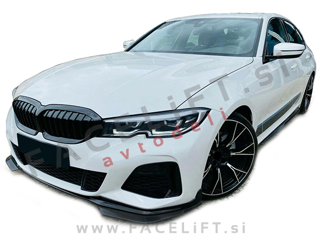 BMW 3 G20 G21 M 19- podaljšek sprednjega odbijača črni (sijaj)