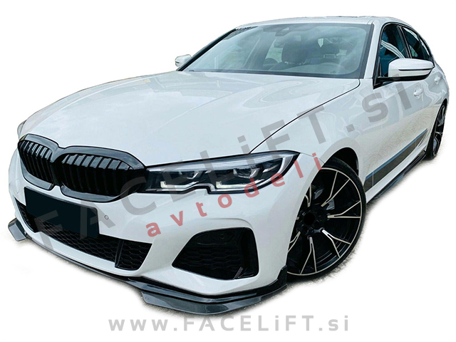 BMW 3 G20 G21 M 18- podaljšek sprednjega odbijača karbon (sijaj)