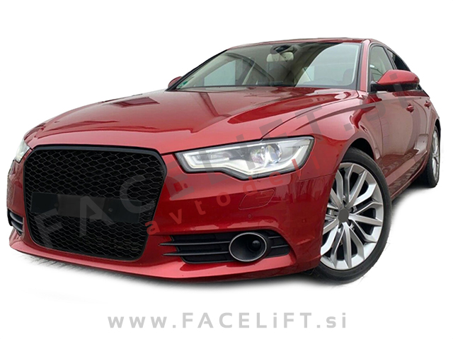 Audi A6 4G C7 10-14 maska RS6 izgled črna (sijaj)