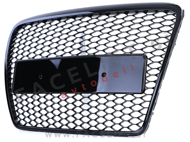 Audi A6 C6 4F 08-11 maska RS6 izgled črna (sijaj)