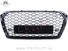 Audi A4 B9 15-19 maska RS izgled črna (sijaj)