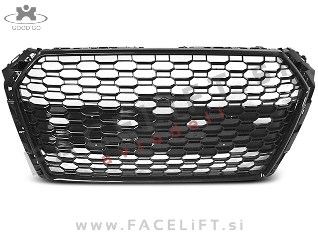 Audi A4 B9 15-19 maska RS izgled črna (sijaj) PDC