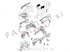 Opel Astra G 98-04 sprednji blatnik levi