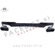 BMW 5 F10 F11 10-17 difuzor z nastavki za izpuh M-Performance črni (mat) BMW 5 F10 F11 10-17 difuzor z nastavki za izpuh M-Performance črni (mat)