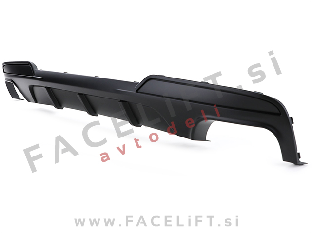 BMW 5 F10 F11 10-17 difuzor z nastavki za izpuh M-Performance črni (mat)