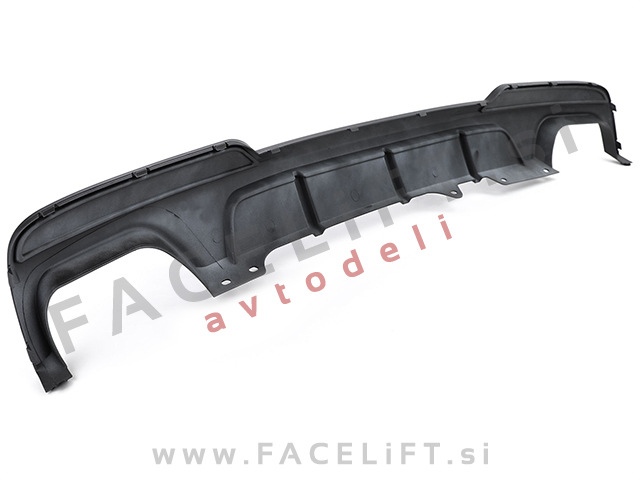 BMW 5 F10 F11 10-17 difuzor z nastavki za izpuh M-Performance črni (mat)
