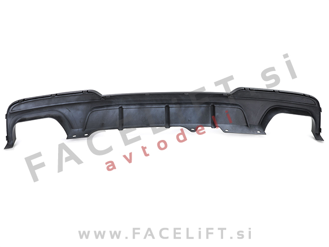 BMW 5 F10 F11 10-17 difuzor z nastavki za izpuh M-Performance črni (mat)