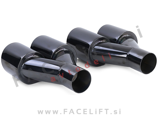 BMW 5 F10 F11 10-17 difuzor z nastavki za izpuh M-Performance črni (mat)